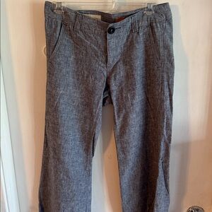 Antropologie Pilcro Linen Blend Wide Legs Pants Blue